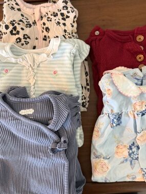 0-3 Month Baby Girl Footies